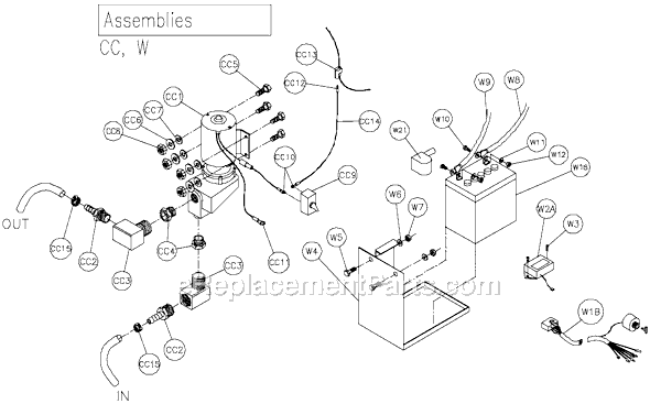 Page G Diagram and Parts List for MK-2020  MK Diamond Concrete Saw
